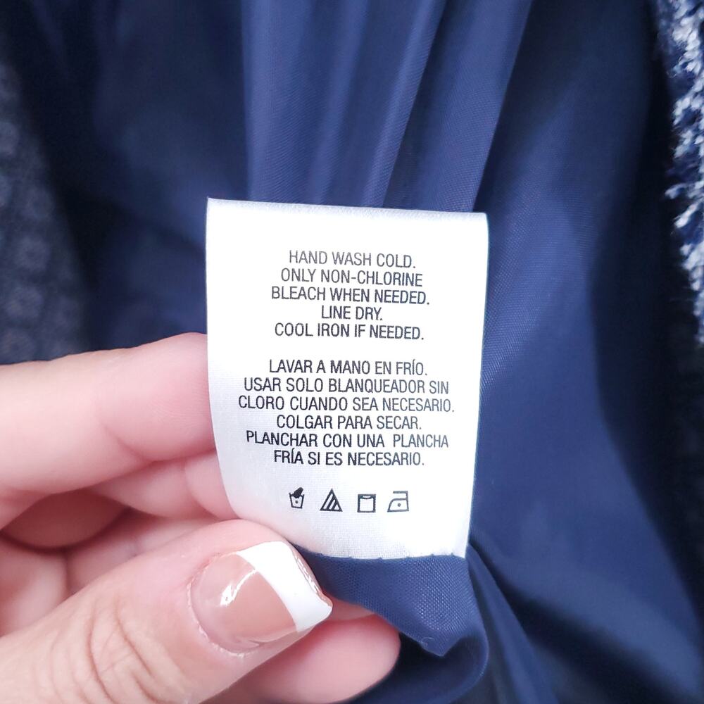Metaphor Assymetrical Zip Up Raw Hemline 2 Zipper Front Pockets Lining Ripped| L - Picture 11 of 14